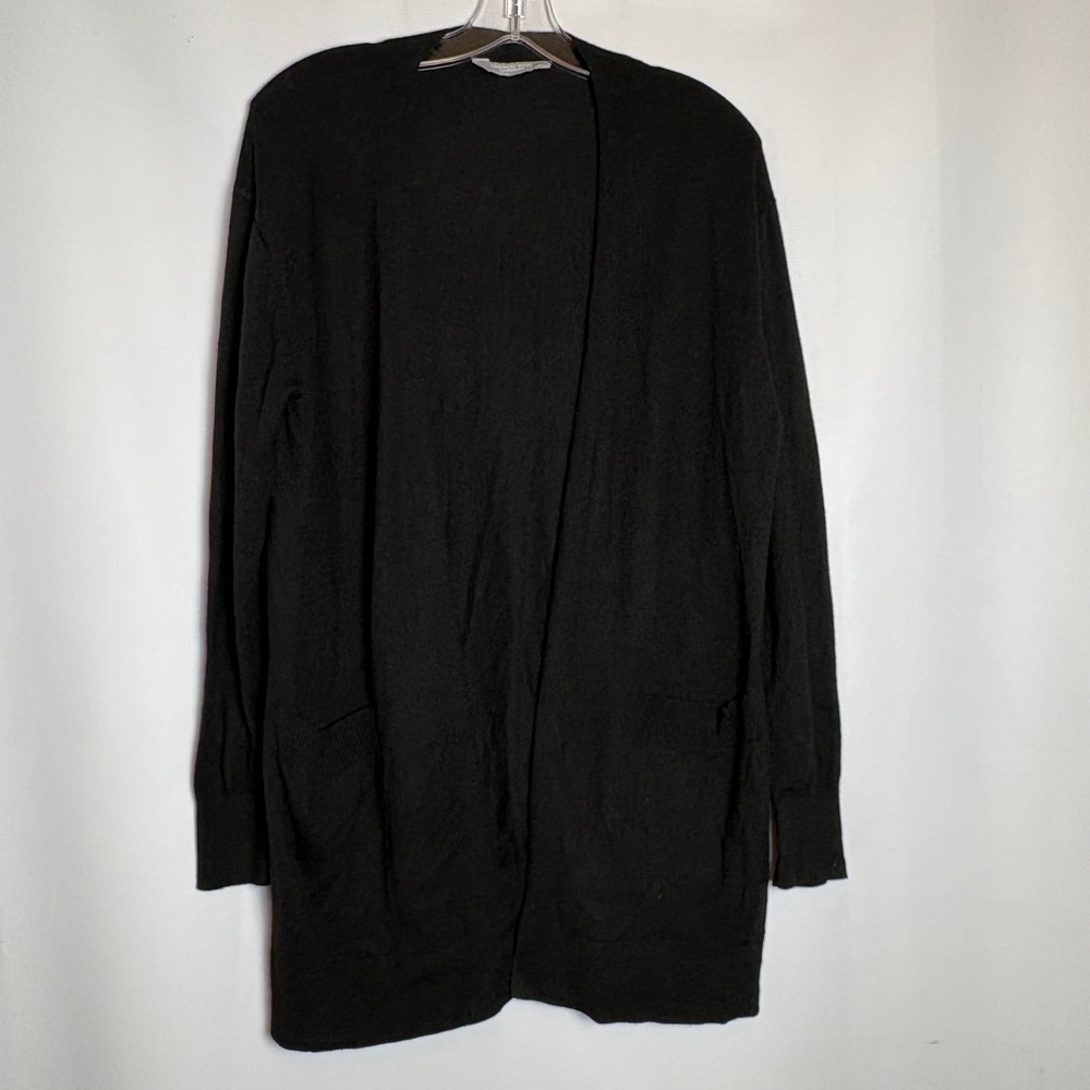 Luxury Premier Collection Cashmere Blend Cardigan Womens Medium Black Open Front